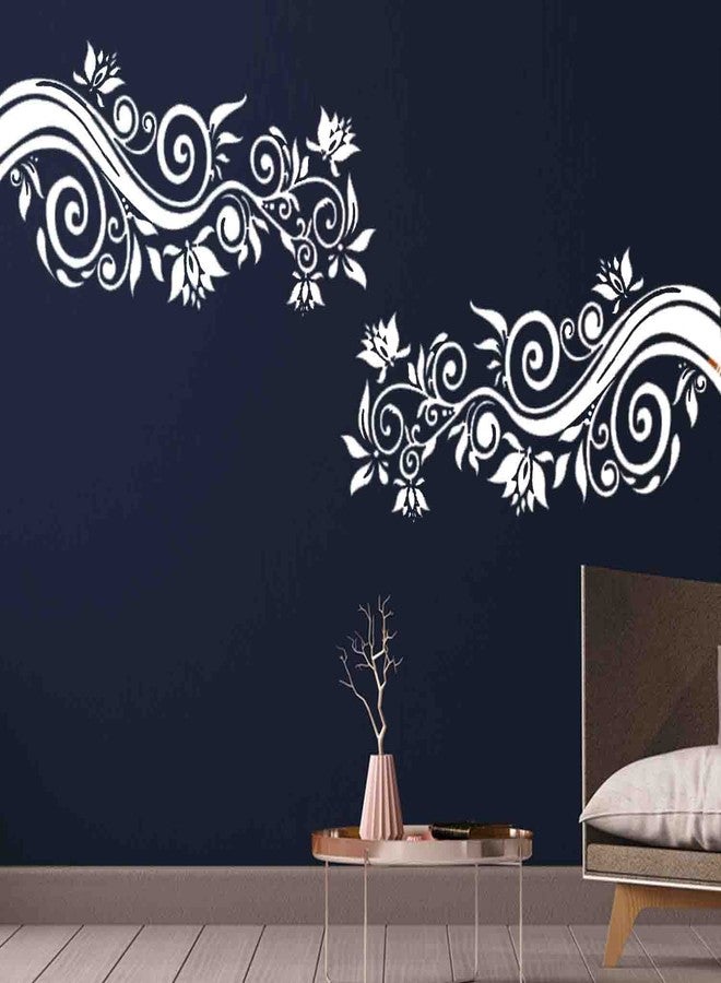 ARandNJ مجموعة قوالب ARandNJ للرسم على الجدران (عبوة واحدة، المقاس: 16 × 24 بوصة) - تصميم مستوحى من الزهور - تصميم قابل لإعادة الاستخدام - مثالي لتزيين غرف الرسم والمعيشة والمكاتب - Image 1